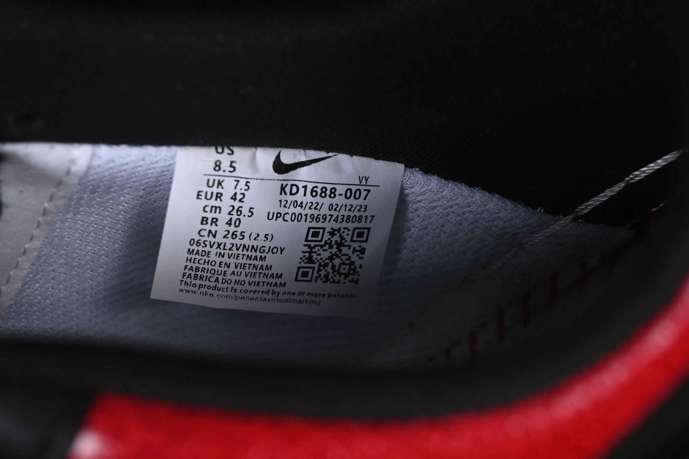 All categories Nk Air Force 1 Air Force series Nk Air Force 1 Low Air Force low-top Nike Air Force 1'07 Low limited edition red and black color matching Air Force 1 low-top casual sneakers KD1688-007
